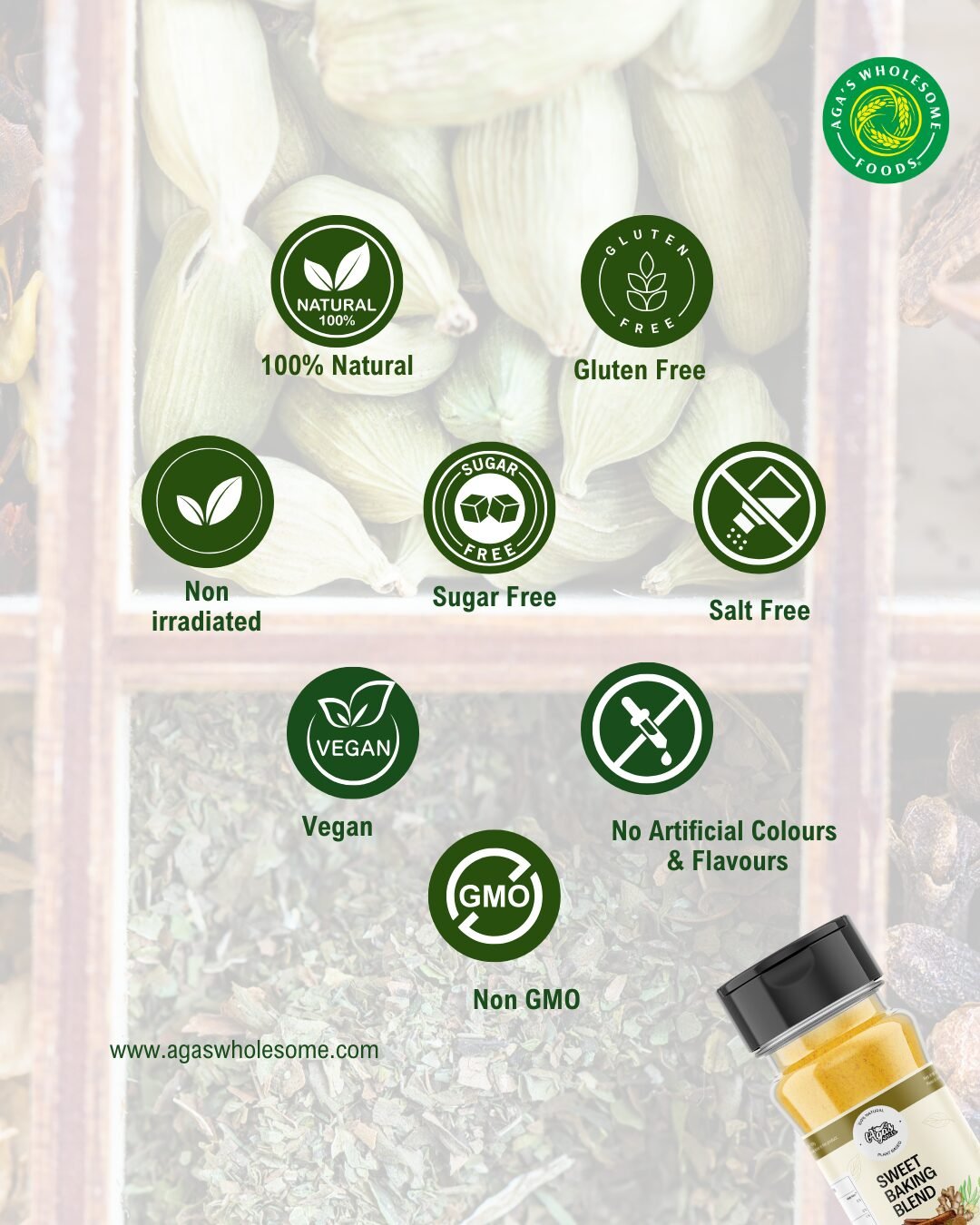 Sweet Baking Blend features